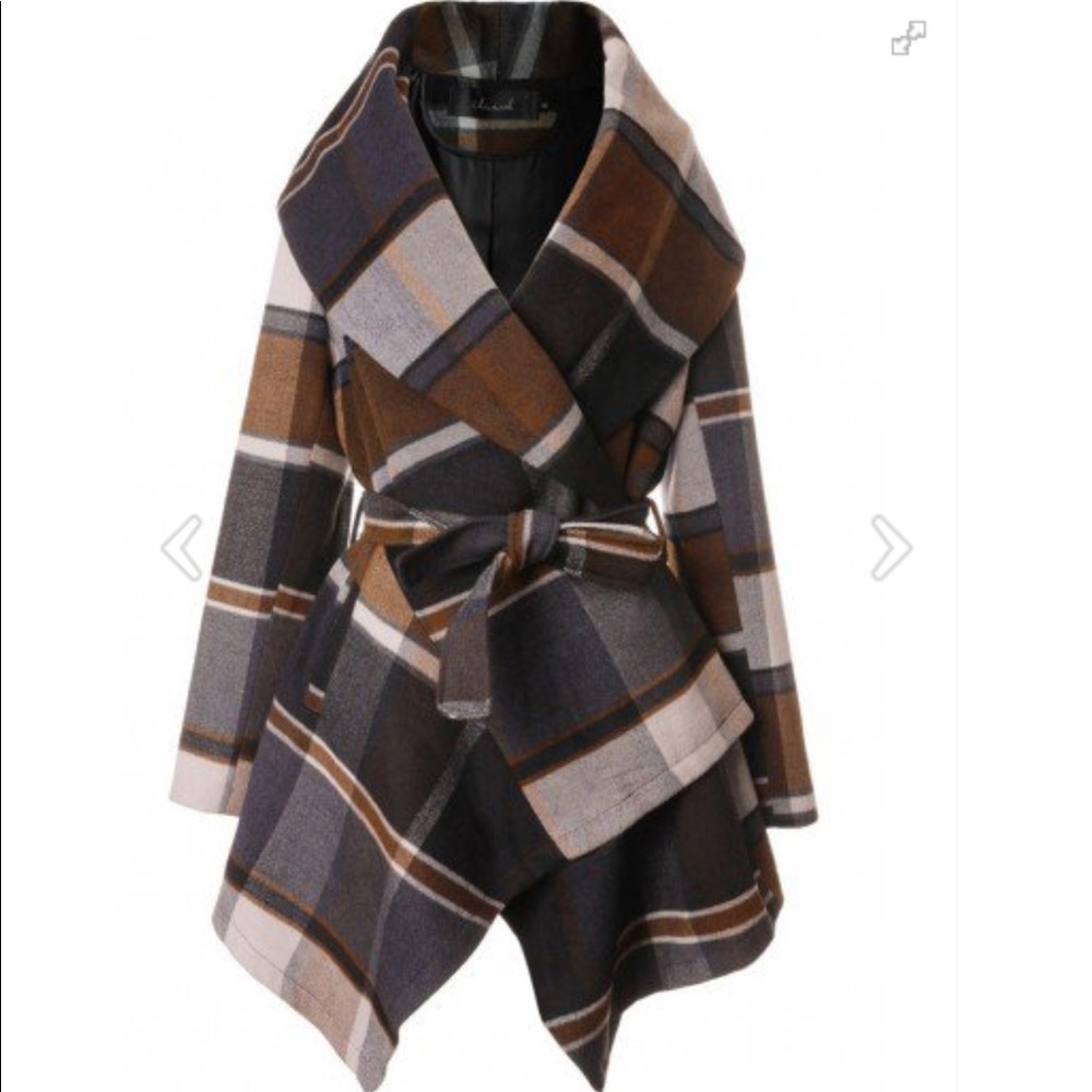 Plaid Belted Women's Coat